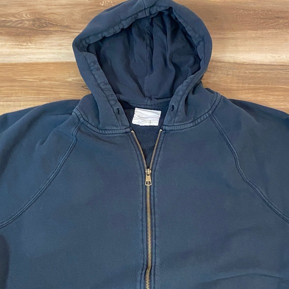 American Eagle Outfitters Womens Full Zip Hoodie Sweatshirt L/XL Gray Blue - Picture 2 of 10